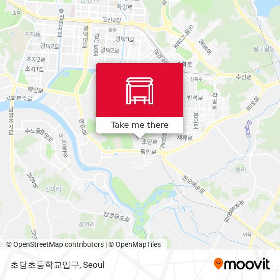 초당초등학교입구 map
