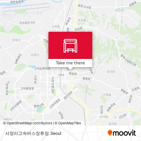 서정리고속버스정류장 map