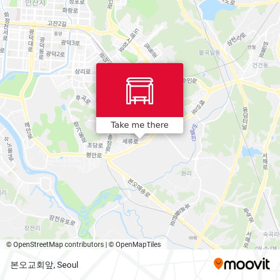 본오교회앞 map
