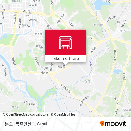 본오1동주민센터 map