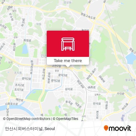 안산시외버스터미널 map