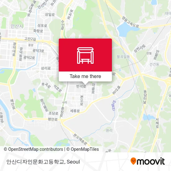 안산디자인문화고등학교 map