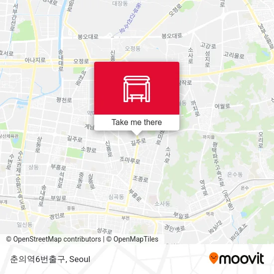 춘의역6번출구 map
