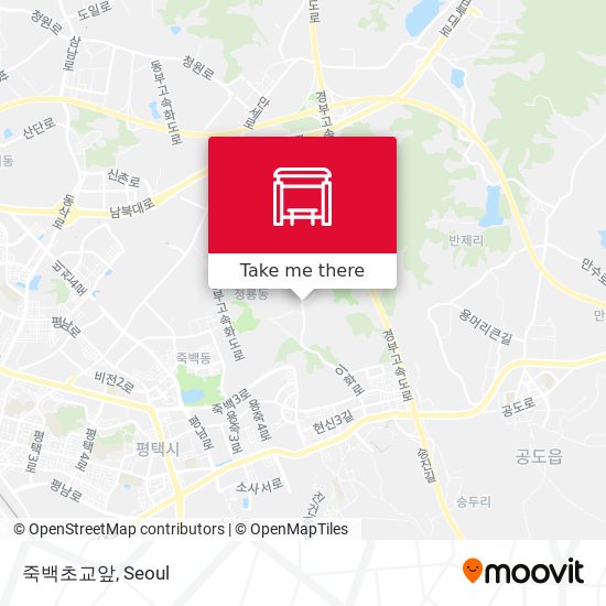 죽백초교앞 map