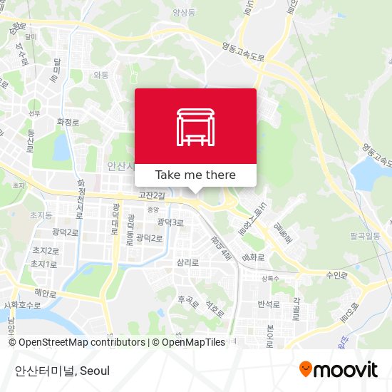 안산터미널 map