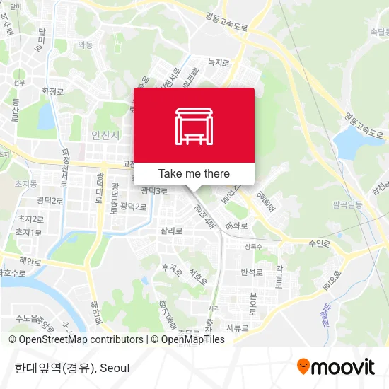 한대앞역(경유) map