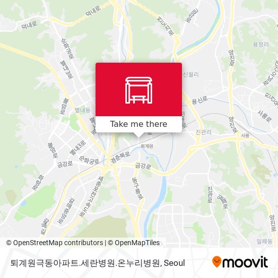퇴계원극동아파트.세란병원.온누리병원 map