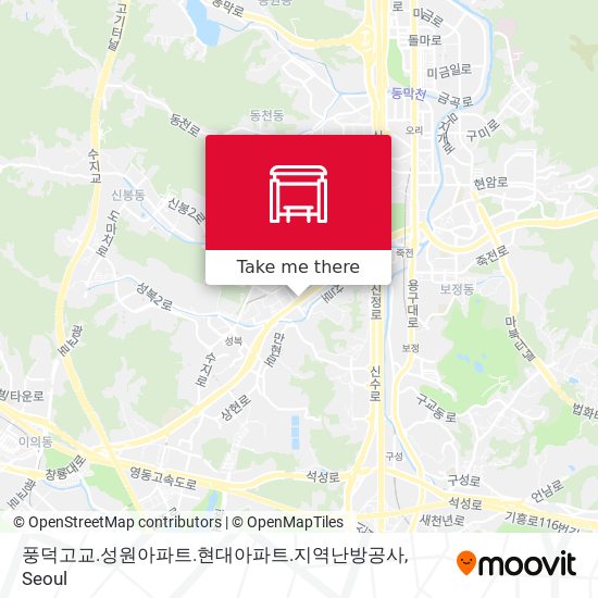 풍덕고교.성원아파트.현대아파트.지역난방공사 map