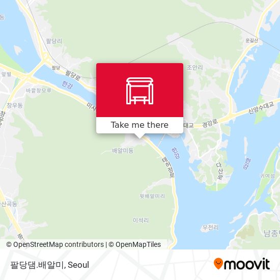 팔당댐.배알미 map