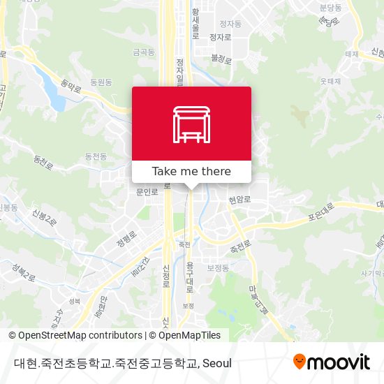 대현.죽전초등학교.죽전중고등학교 map