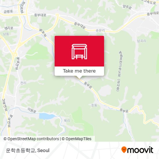 운학초등학교 map