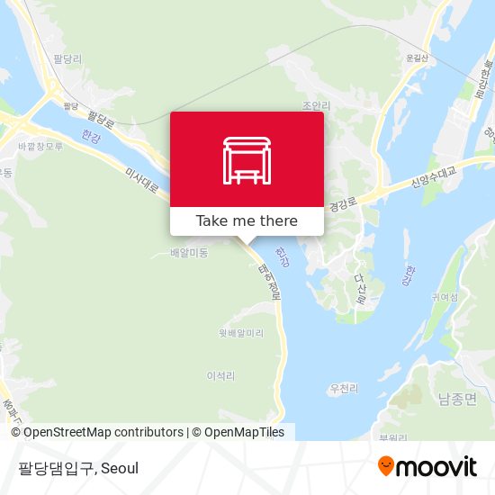 팔당댐입구 map