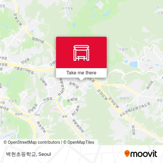 백현초등학교 map