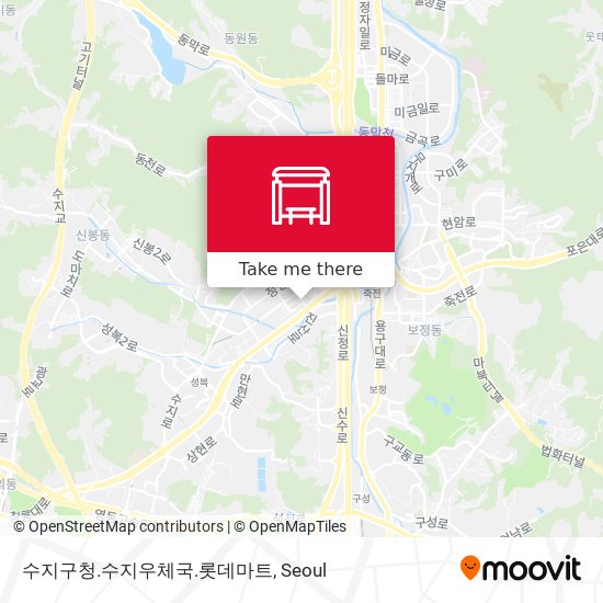 수지구청.수지우체국.롯데마트 map