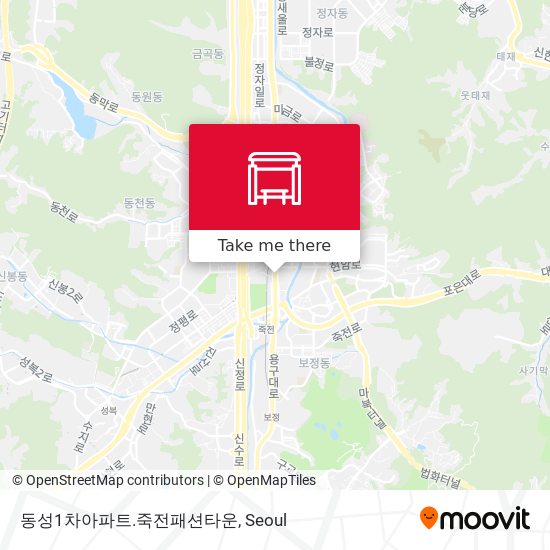 동성1차아파트.죽전패션타운 map