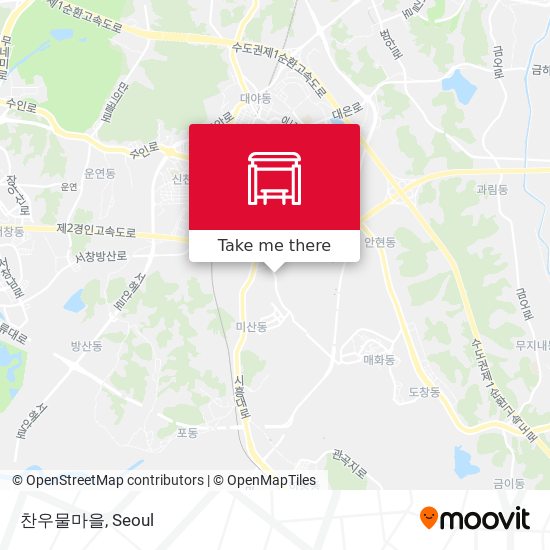 찬우물마을 map