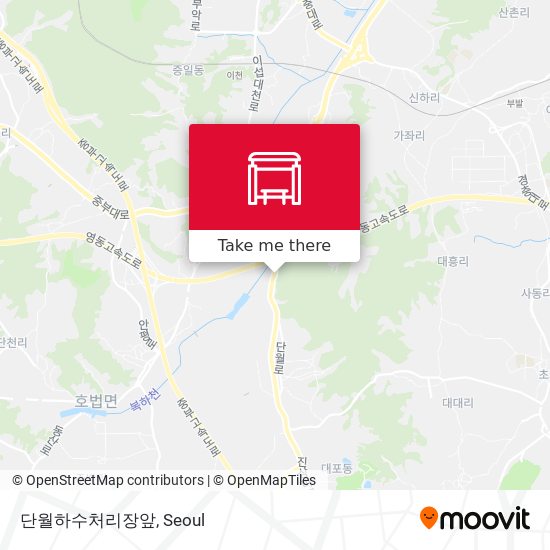 단월하수처리장앞 map