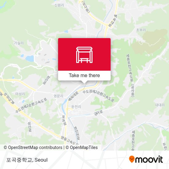 포곡중학교 map