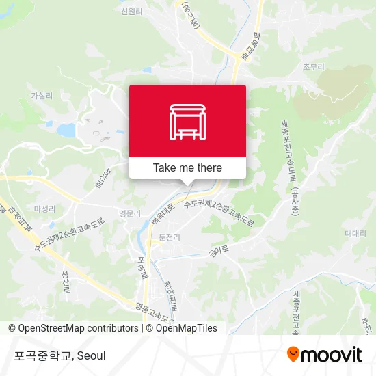 포곡중학교 map