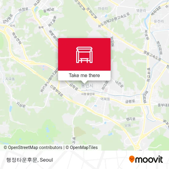 행정타운후문 map