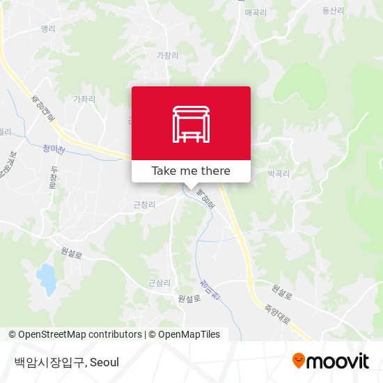 백암시장입구 map