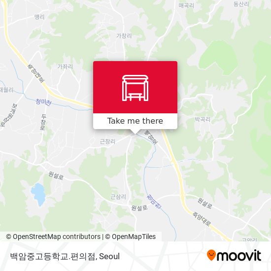 백암중고등학교.편의점 map