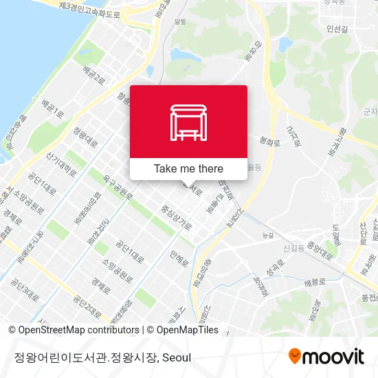 정왕어린이도서관.정왕시장 map