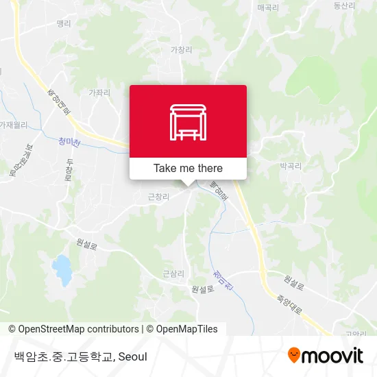 백암초.중.고등학교 map