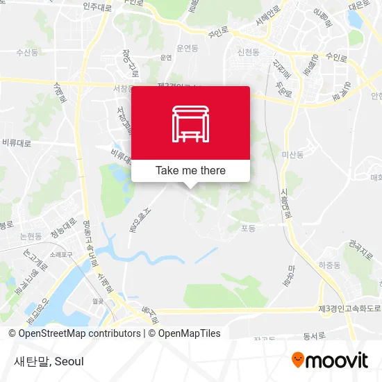 새탄말 map