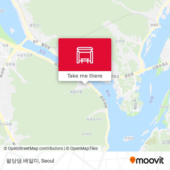 팔당댐.배알미 map