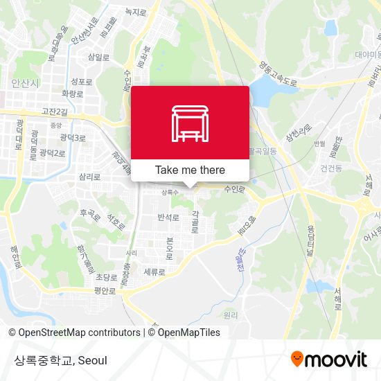상록중학교 map