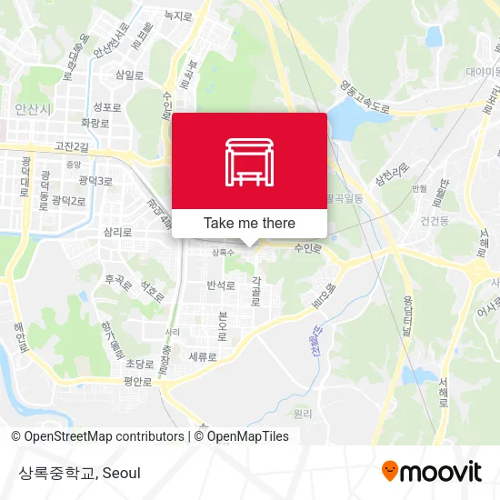 상록중학교 map
