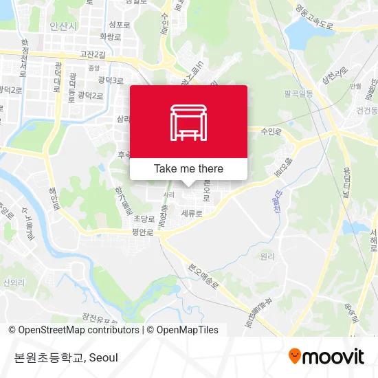 본원초등학교 map