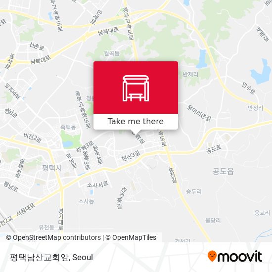 평택남산교회앞 map