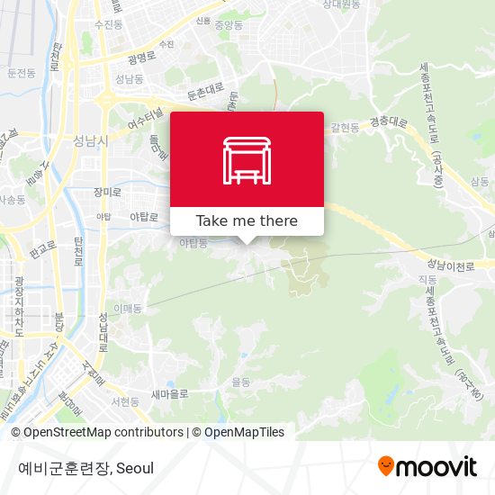 예비군훈련장 map