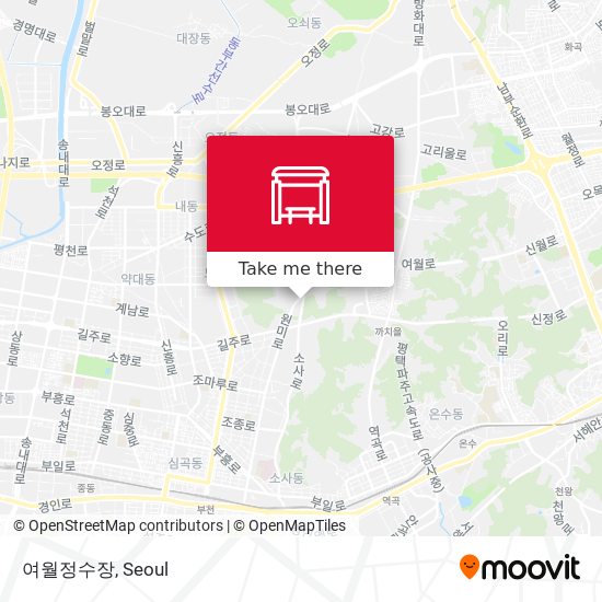 여월정수장 map