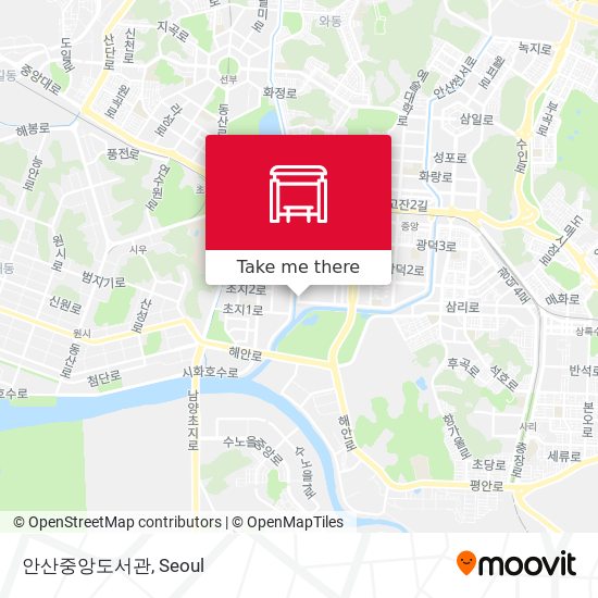 안산중앙도서관 map