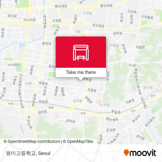 원미고등학교 map