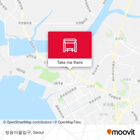 쌍용마을입구 map