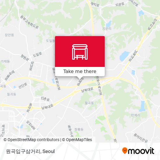 원곡입구삼거리 map