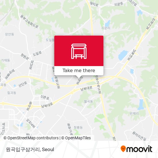 원곡입구삼거리 map