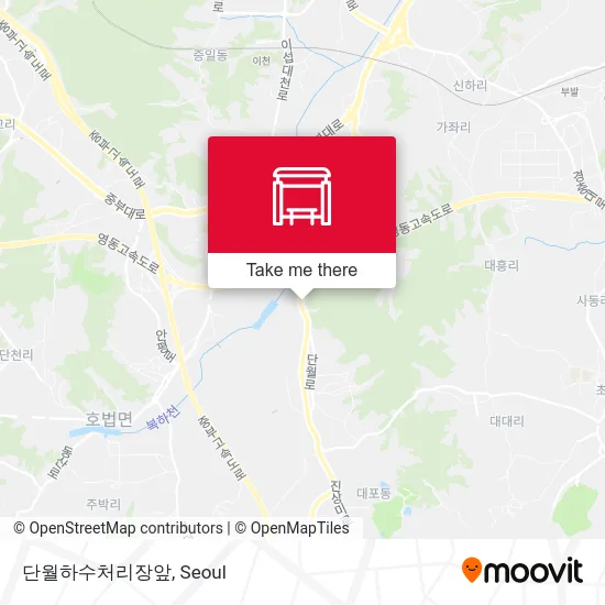 단월하수처리장앞 map