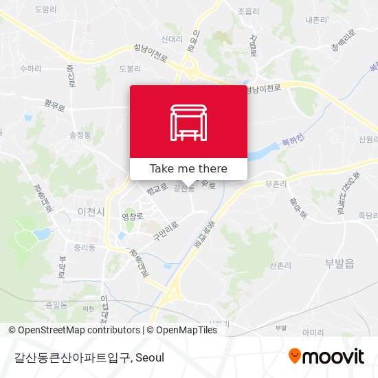 갈산동큰산아파트입구 map