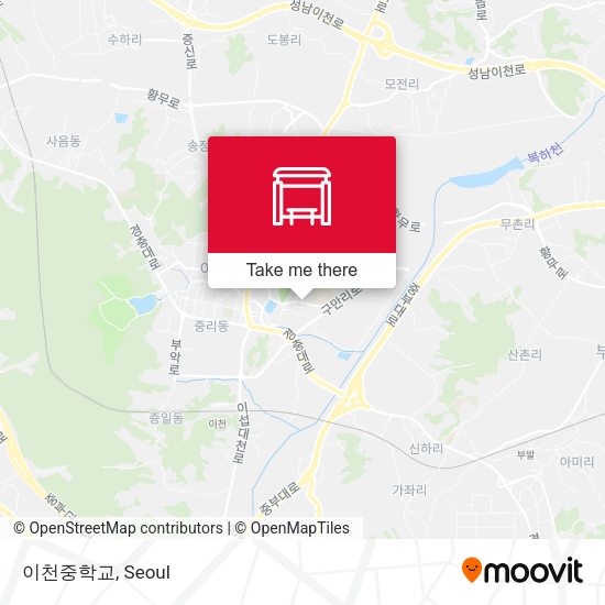 이천중학교 map