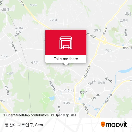 풍산아파트입구 map