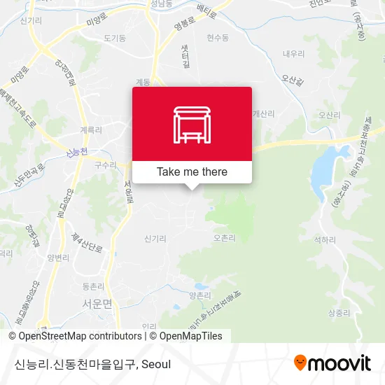 신능리.신동천마을입구 map