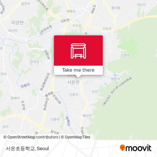 서운초등학교 map