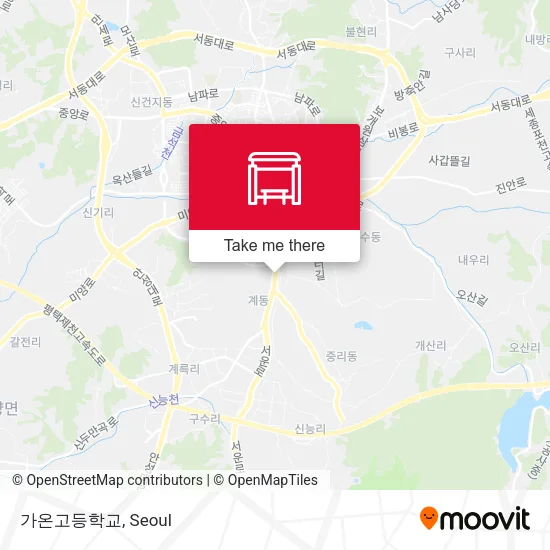 가온고등학교 map