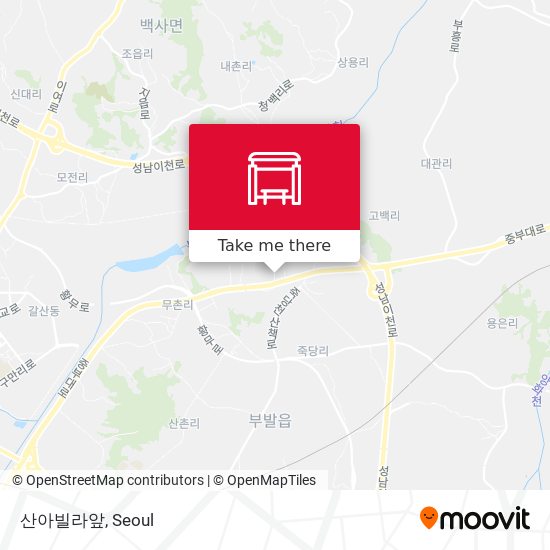 산아빌라앞 map