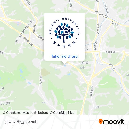 명지대학교 map